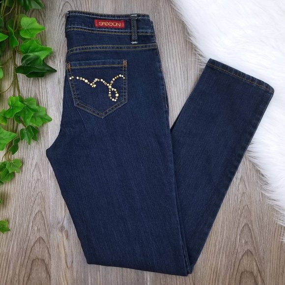 Sasson Ooh La La 90s Vintage Stud Skinny Jeans - Picture 4 of 12